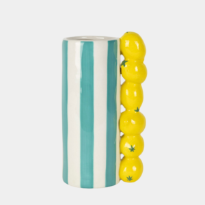 VASE TURQUOISE & CITRON